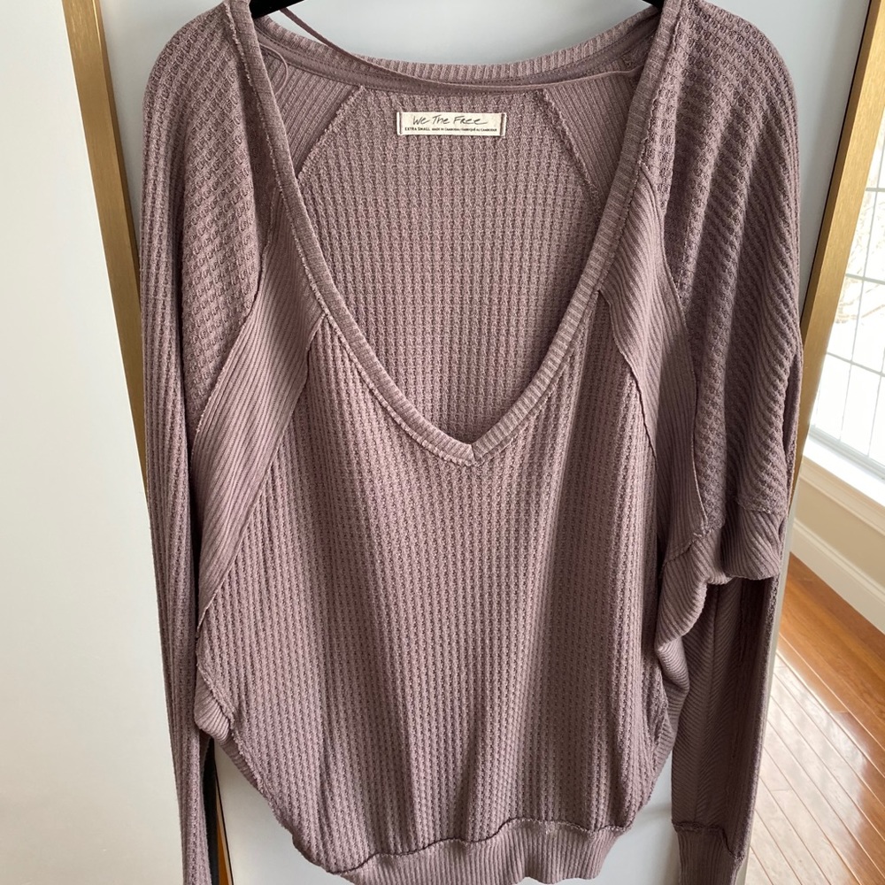Free people purple oversized top